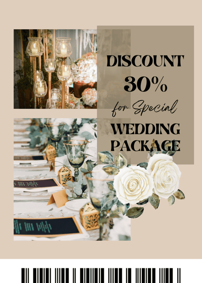 Cream Modern Wedding Package Discount Coupon Invitation-1