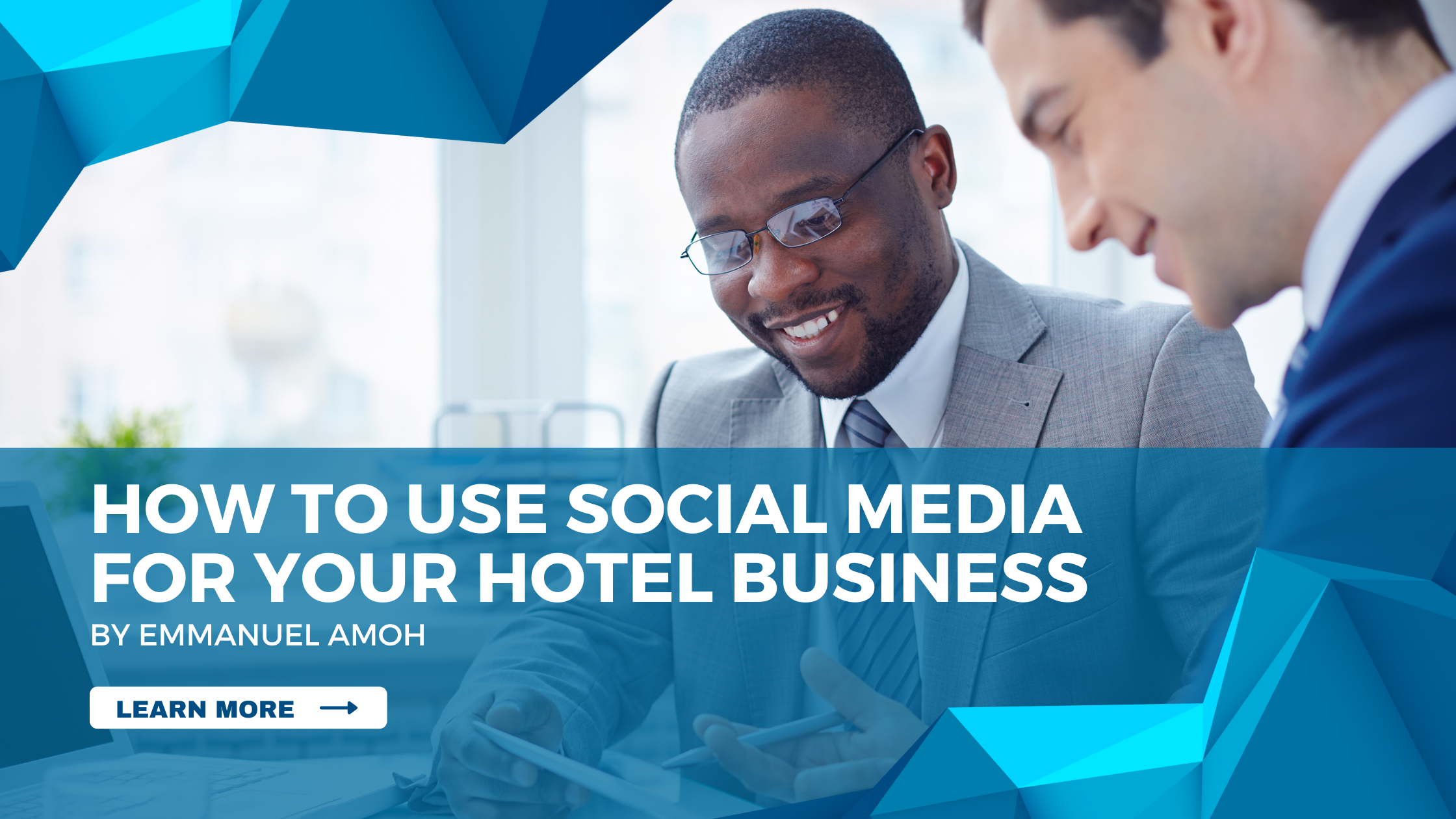 An advert on  how to use social media for hotel marketing